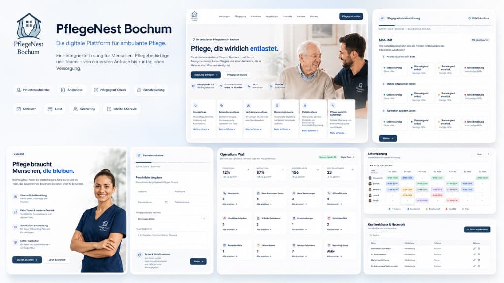 PflegeNest Bochum — Branchen-Plattform